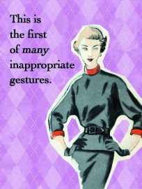 The First of Many Innappropriate Gestures Gift Tag